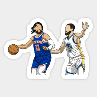 Jalen Brunson Vs Steph Curry Sticker